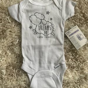 5/$30 NWT Gerber Gray Striped Onesie